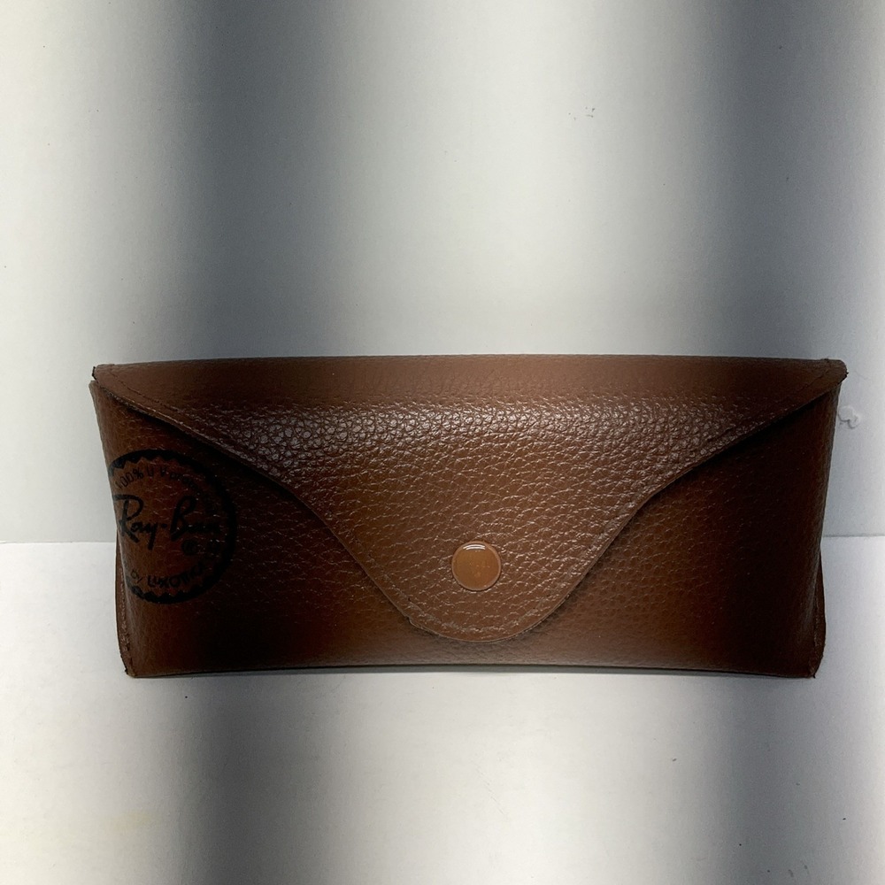 Authentic Ray-Ban‎ Sunglasses Leather Case - Soft Pebble Brown